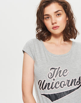 Printed T-Shirt-The- Unicorns
